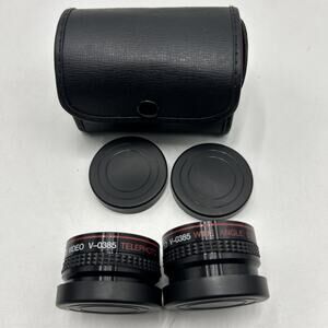 Lot Of 2 46mm OD Ambico Video AUX 1.5X Telephoto Lens manual focus V-0385